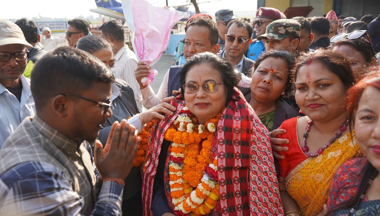 अमेरिका भ्रमण त्यागेर गृहजिल्लामा महिला मन्त्री भगबती चाैधरी