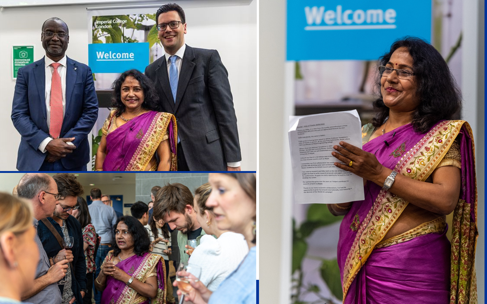 नेककी प्राध्यापक त्रिपाठीले बेलायतको इम्पेरियल कलेज पुगेर दिइन् ‘वोट अफ थ्याङ्क्स’