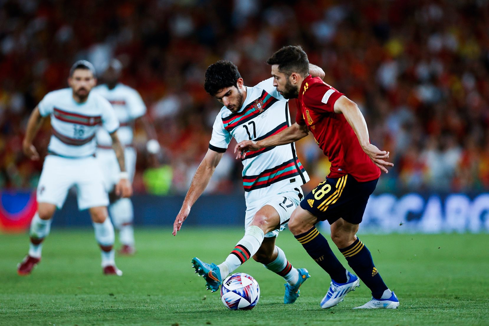 स्पेन र पाेर्चुगलले बराबरी खेले