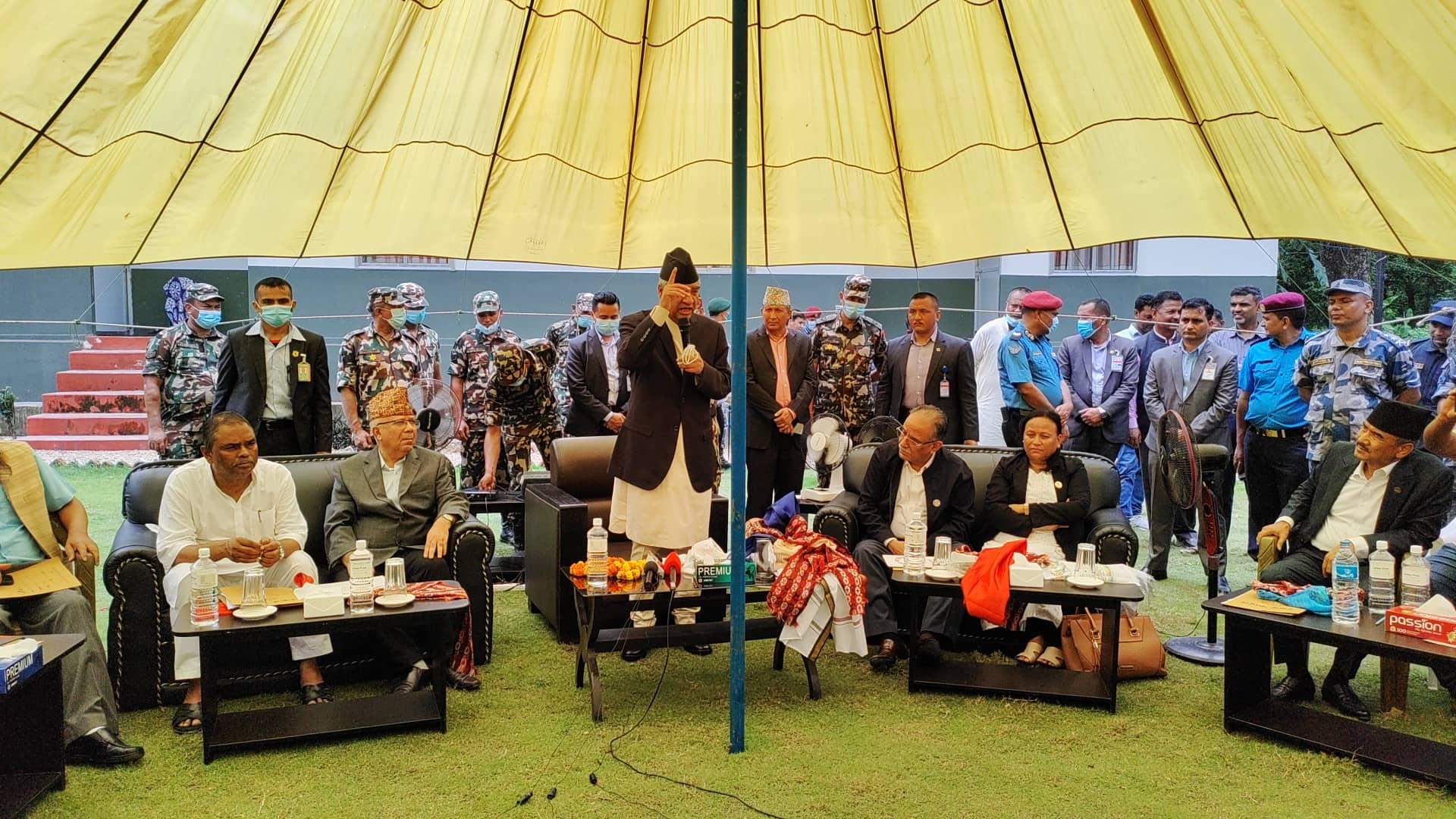 अन्तर्राष्ट्रिय विमानस्थल बनाउने गठबन्धनका शीर्ष नेताहरूकाे घाेषणा