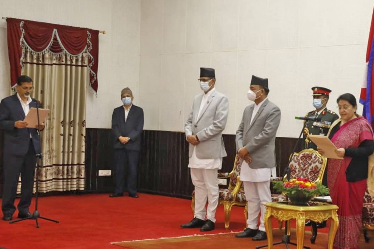 जनार्दन शर्मा पुनः अर्थमन्त्री नियुक्त, राष्ट्रपतिद्वारा सपथ