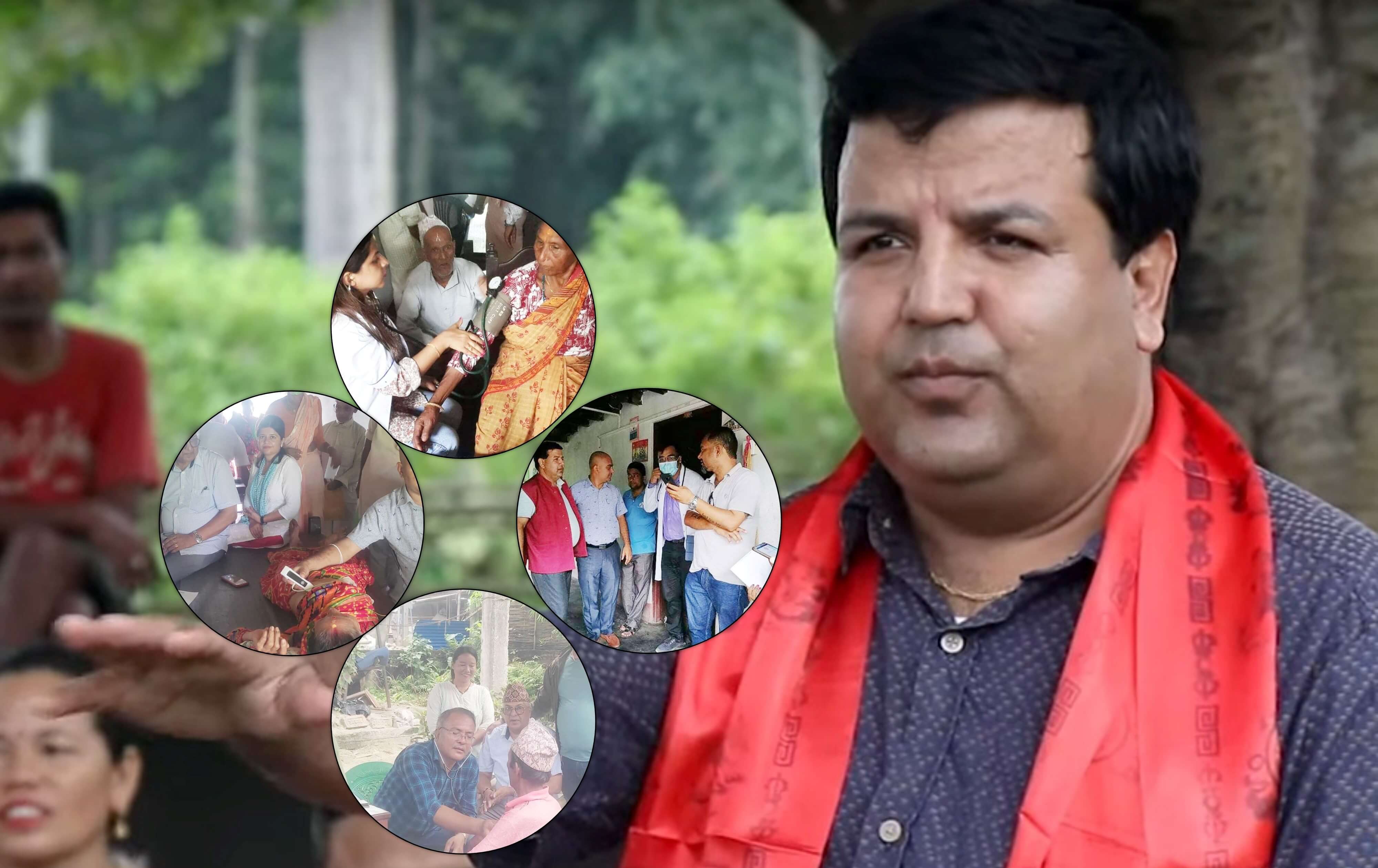 सुन्दरहरैंचा र कानेपोखरीमा नोबेलको निःशुल्क स्वास्थ्य शिविरबाट ८८८ जना लाभान्वित