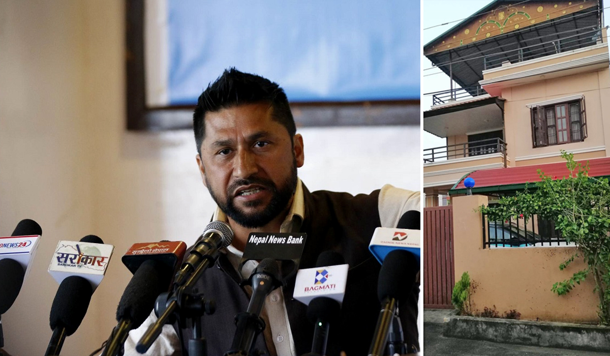 घरको छतबाट खसेर रवि लामिछानेका सवारी चालक सख्त घाइते