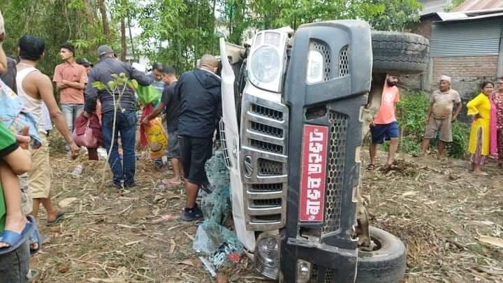 धरानमा टाटा सुमो दुर्घटना हुँदा ९ जना घाइते