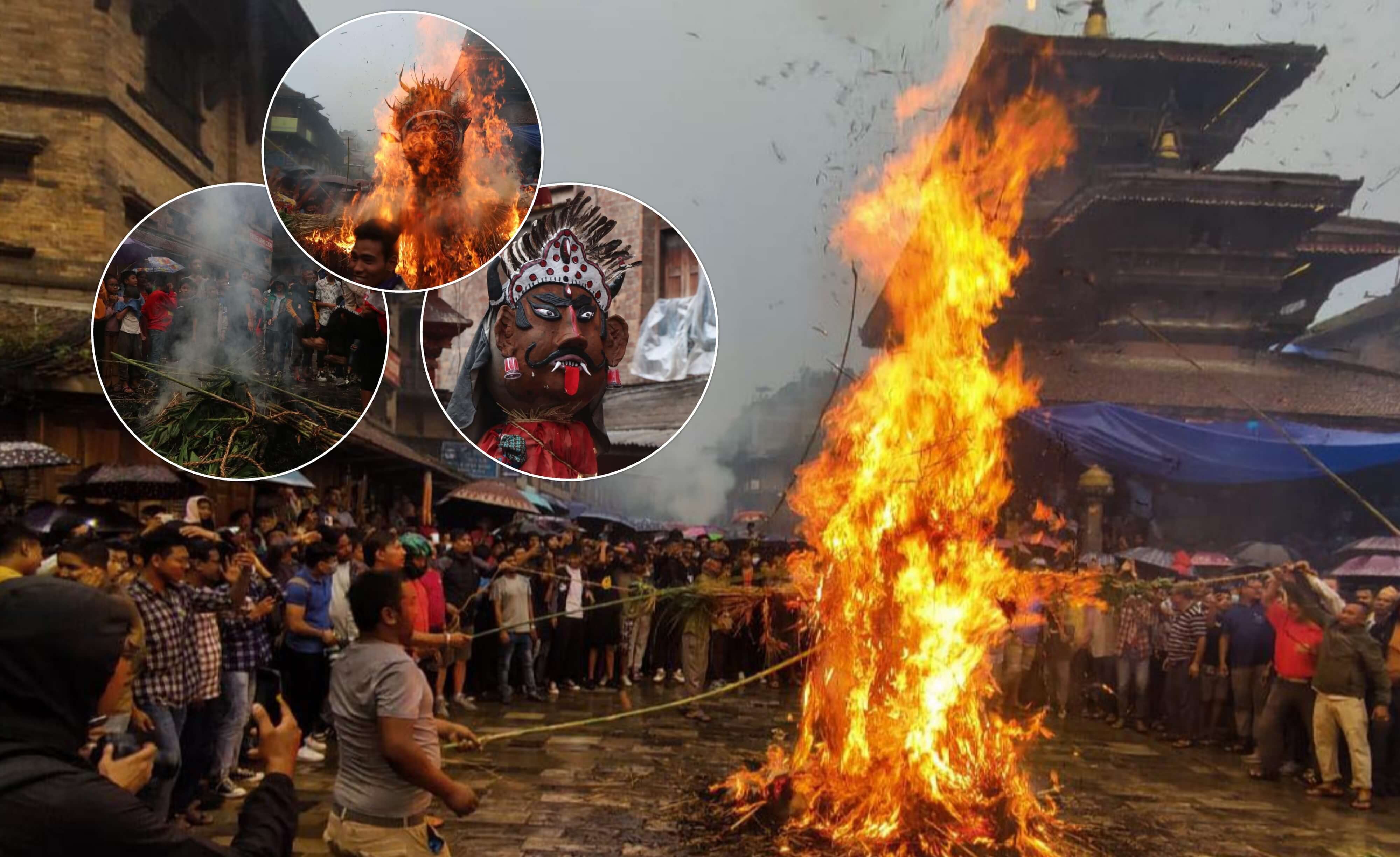 भक्तपुरमा घण्टाकर्ण पर्वकाे राैनक (फाेटाे फिचर)