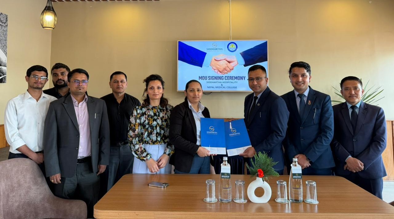 नेपाल मेडिकल कलेज र सिद्धार्थ बिजनेस ग्रुपबीच सहकार्य सम्झौता