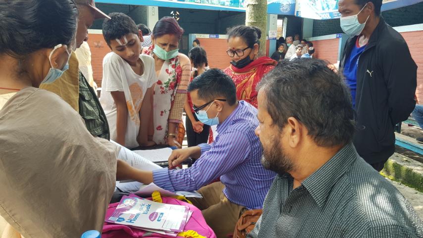 बैंकटेश्वरमा केएमसीको निःशुल्क स्वास्थ्य शिविरबाट ७५३ जना लाभान्वित